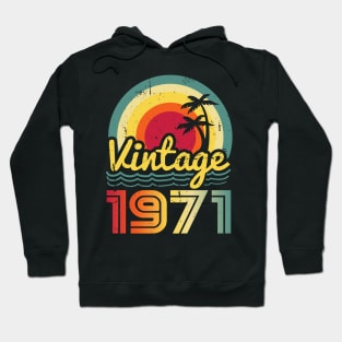 Vintage 1971 Made in 1971 52th birthday 52 years old Gift Hoodie